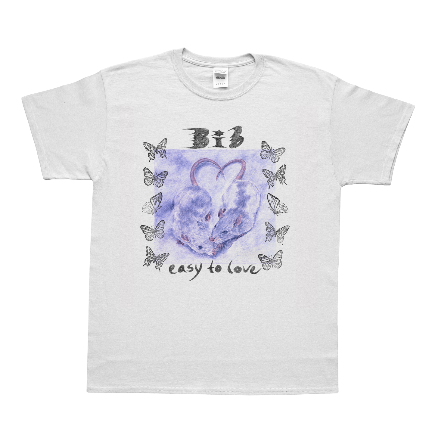 Easy To Love (mice) - White Tee
