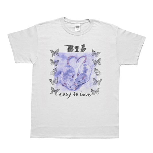 Easy To Love (mice) - White Tee